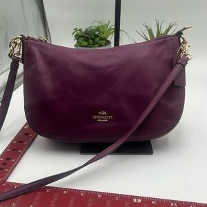 Coach Crossbody, leather purple